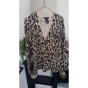 Womens animal print cardigan size M